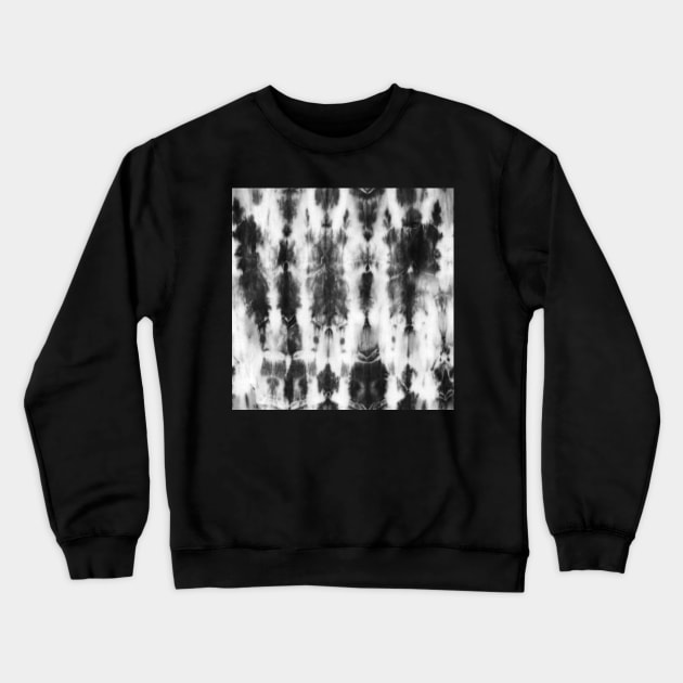 Black and White Tie-Dye Pattern Crewneck Sweatshirt by Carolina Díaz